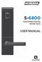 S-6800 TOUCHPAD DIGITAL DOOR LOCK USER MANUAL