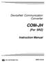 DeviceNet Communication Converter COM-JH. [For SRZ] Instruction Manual IMR01Y36-E3 RKC INSTRUMENT INC.