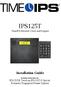 IPS125T. TimeIPS Network Clock and Keypad. Installation Guide