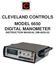 CLEVELAND CONTROLS MODEL 6650 DIGITAL MANOMETER INSTRUCTION MANUAL DM