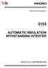 INSTRUCTION MANUAL. AUTOMATIC INSULATION WITHSTANDING HiTESTER