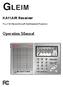 KA11AIR Receiver. PLL FM Stereo/Aircraft Synthesized Receiver. Operation Manual