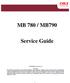 MB 780 / MB790. Service Guide OkiData Americas, Inc.