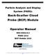 Back-Scatter Cloud Probe (BCP) Module. Operator Manual