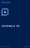 Acronis Backup 12.5 BEST PRACTICES Revision: