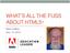 WHAT S ALL THE FUSS ABOUT HTML5? Mark DuBois Nov. 12, 2010