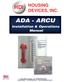 HOUSING DEVICES, INC. HDI ADA - ARCU. Installation & Operations Manual. Made in the USA