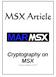 Cryptography on MSX Fubswrjudskb rq PVZ