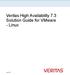 Veritas High Availability 7.3 Solution Guide for VMware - Linux