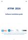 ATFM 2016 ATFM Software installation guide