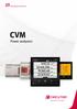 Measurement and Control CVM. Power analyzers. Energy efficiency technology