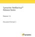 Symantec NetBackup Release Notes