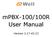 mpbx-100/100r User Manual Version