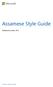 Assamese Style Guide. Published: December, Microsoft Assamese Style Guide