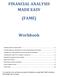 FINANCIAL ANALYSIS MADE EASY (FAME) Workbook