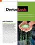 Device Lock. Why Consider An Endpoint DLP Solution?
