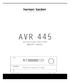 Designed to Entertain. AVR 445 AUDIO/VIDEO RECEIVER OWNER S MANUAL AVR 445