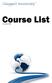 Course List. December 2010