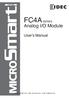 FC9Y-B902 FC4A SERIES. Analog I/O Module. User s Manual. Phone: Web:
