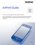 AirPrint Guide. This User's Guide applies to the following models: