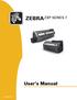ZXP SERIES 7 ZEBRA. User s Manual P
