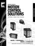 MOTION CONTROL SOLUTIONS