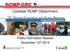 Coaldale RCMP Detachment. Public Information Session November 12 th 2014