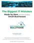 The Biggest IT Mistakes