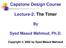 Capstone Design Course. Lecture-2: The Timer