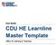 User Guide CDU HE Learnline Master Template