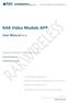 RAK Video Module APP. User Manual V1.3. Shenzhen Rakwireless Technology Co., Ltd.