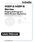 MZP & MZP E Series. User Manual. Paging & Program Distribution Systems. For use with MZP Designer Software version 3.4.