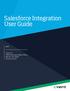 Salesforce Integration User Guide. Cvent, Inc 1765 Greensboro Station Place McLean, VA