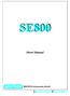 SE800 Short Manual SENTECH Instruments GmbH