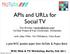 APIs and URLs for Social TV