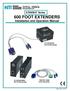600 FOOT EXTENDERS Installation and Operation Manual
