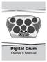 DRUM PERC SONG VOICE KIT PLAY/ STOP SAVE/ KIT SONG CLICK PEDAL 1 PEDAL 2