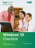 Windows 10 Checklist. Brought to you by SAGE PASTEL ACCOUTNING