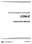 Communication Converter COM-E. Instruction Manual IMS01C01-E8 RKC INSTRUMENT INC.