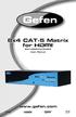 8x4 CAT-5 Matrix for. EXT-HDMI-CAT5-844 User Manual