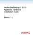 Veritas NetBackup 5330 Appliance Hardware Installation Guide. Release 2.7.2
