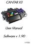 CANTAR X3. User Manual. Software v 1.90