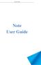 Note User Guide. Note User Guide