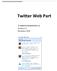 Twitter Web Part. AMREIN ENGINEERING AG Version 1.0 November 2010