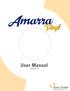 Amarra Vinyl 2.0 User Manual Table of Contents