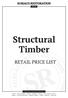 Structural Timber RETAIL PRICE LIST SUPPLYING WA BUILDINGS SINCE 1981