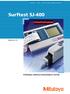 Surface-, Form- and Contour Measurement. Surftest SJ-400. Bulletin No PORTABLE SURFACE ROUGHNESS TESTER