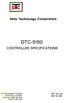DTC-5150 CONTROLLER SPECIFICATIONS. Data Technology Corporation