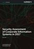 Security Assessment of Corporate Information Systems in 2017