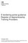 E-tendering portal guidance Register of Apprenticeship Training Providers